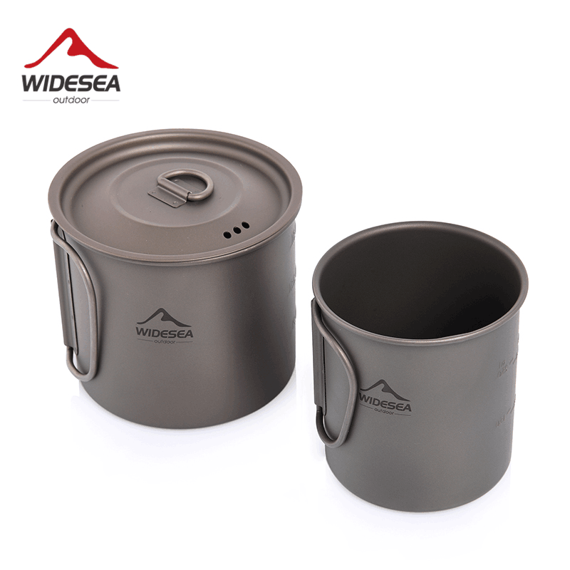 Camping Cooking And Dining Set - Widesea 캠핑 머그 티타늄 컵 관광객