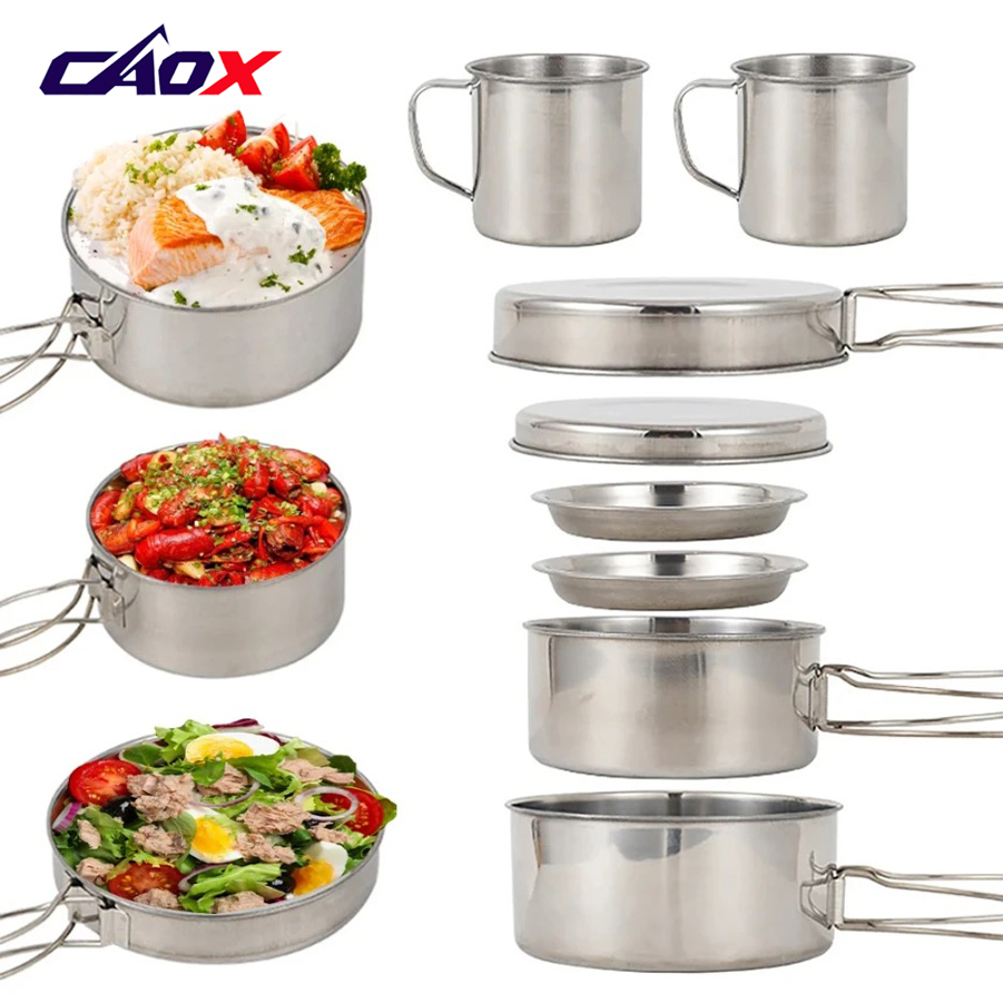 Camping Cooking Hot Plate - CAOX 8종 캠핑 조리기구 세트 스테인리스