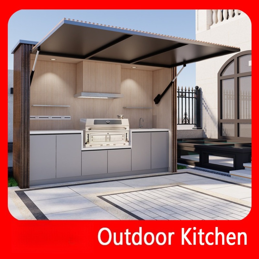 Camping Cooking And Dining Set - 이동식 야외 주방 아일랜드 접이식 바베큐