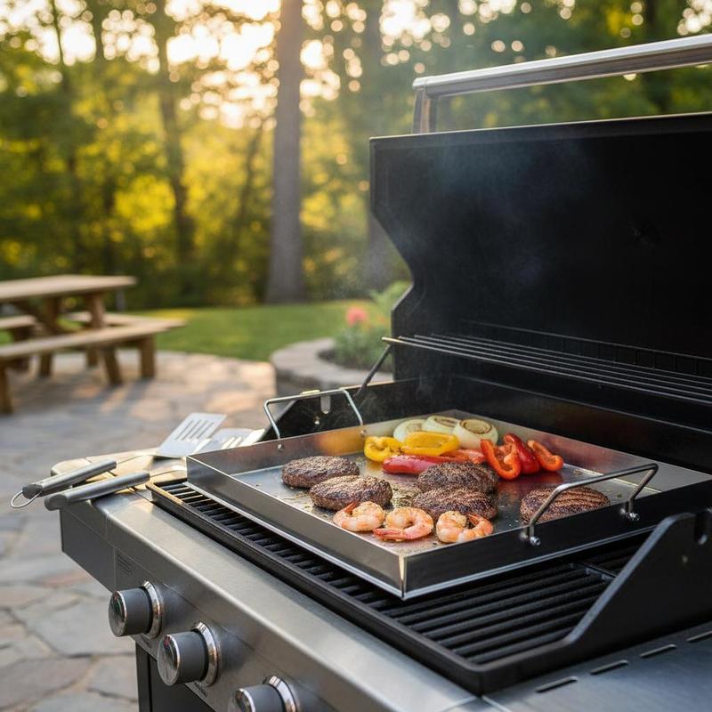 Camping Cooking Hot Plate - 범용 플랫탑 그리들 18x16인치 캠핑, 테일게이팅