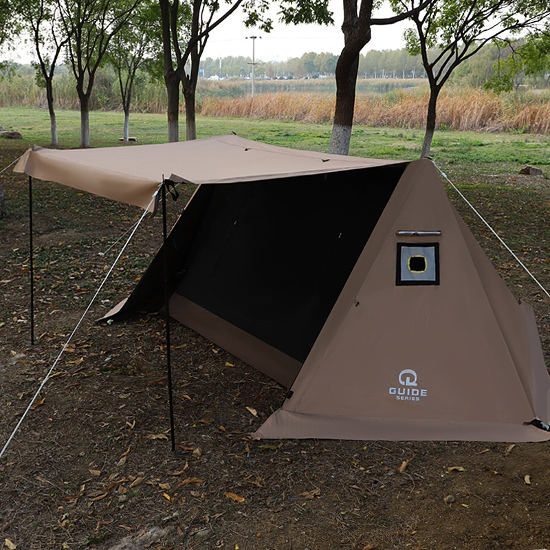 Camping Cooking Canopy - 캠핑 야외용 더블 피크 캐노피 실버