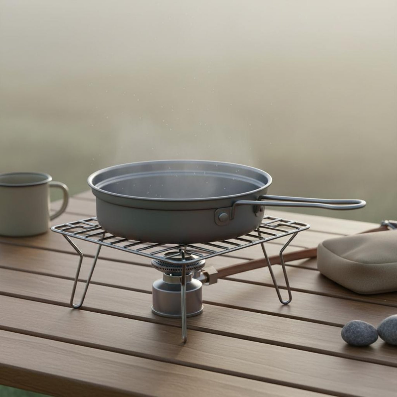 Camping Cooking And Dining Set - 2 조각 금속 캠핑 요리 세트