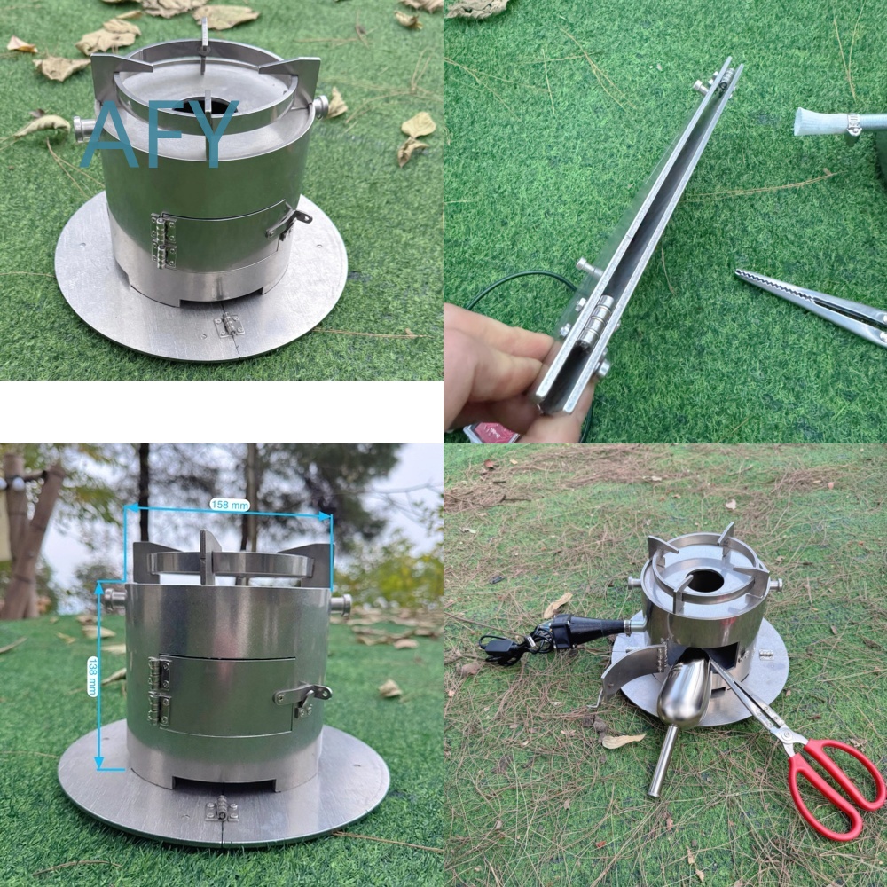 Camping Cooking Hot Plate - 휴대용 목재 가스화 스토브 (캠핑, 야외