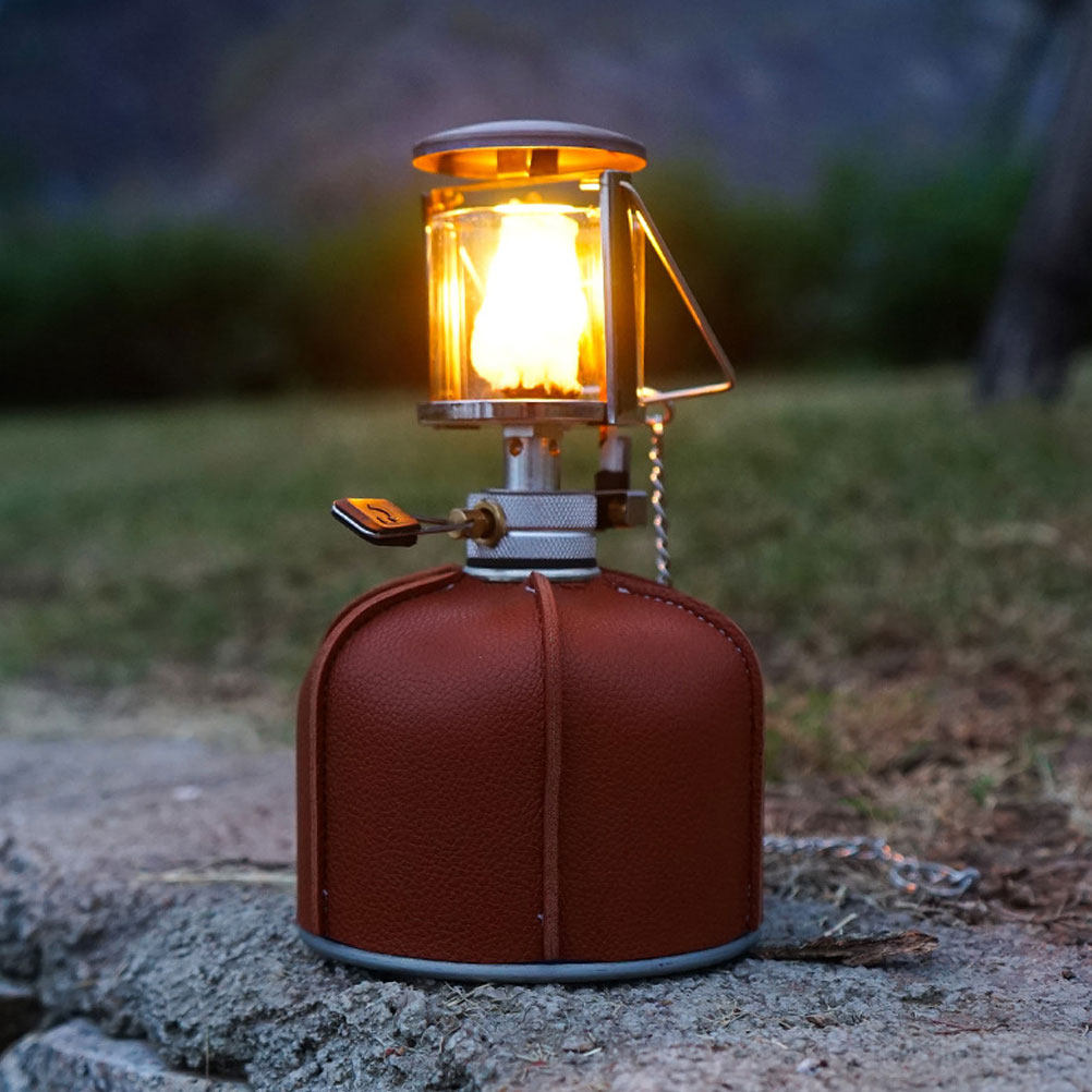1Pcs 가스 탱크 보호 커버 브라운 PU 소재 캠핑  - Camping Cooking Materials 리뷰 및 가격