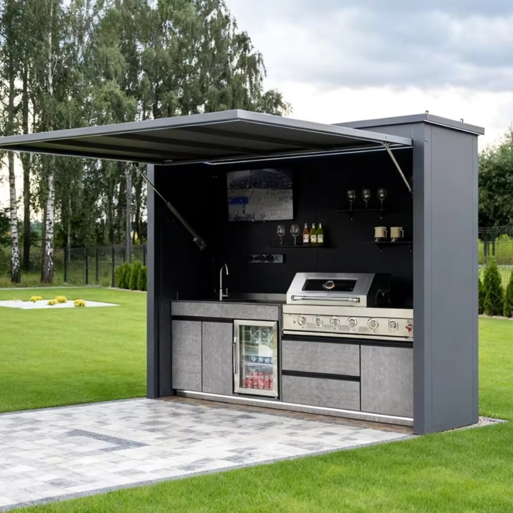 알루미늄 호텔 상업용 바베큐 그릴 주방 캐비닛, 방수  - Camping Cooking Canopy 리뷰 및 가격