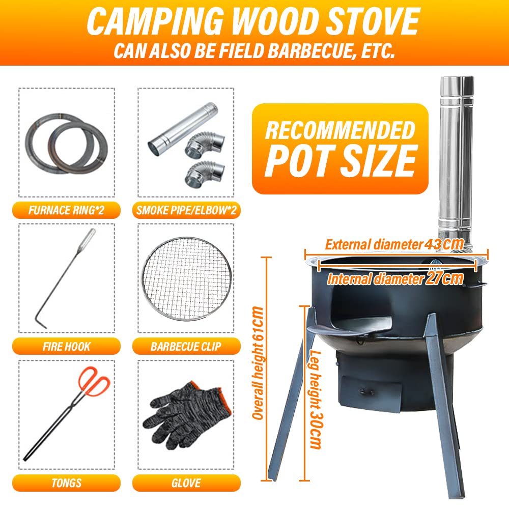 휴대용 분리형 야외 요리 스토브, 이동식 캠핑 장작 캠 - Camping Cooking Hot Plate 리뷰 및 가격