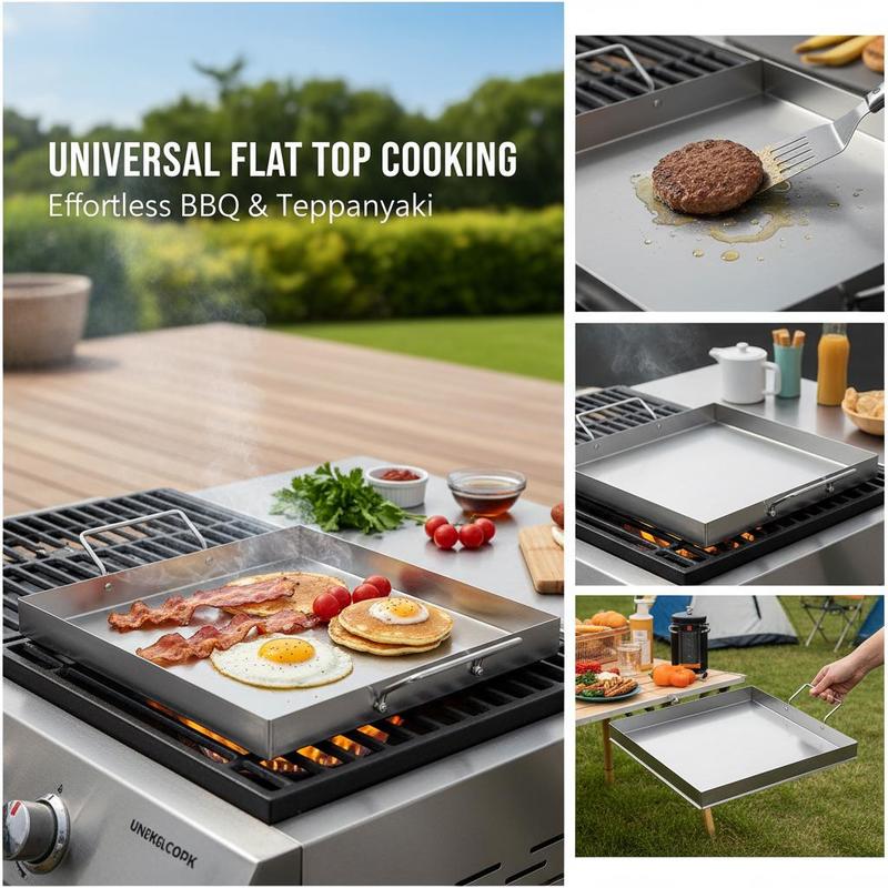 범용 플랫탑 그리들 18x16인치 캠핑, 테일게이팅 파 - Camping Cooking Hot Plate 리뷰 및 가격