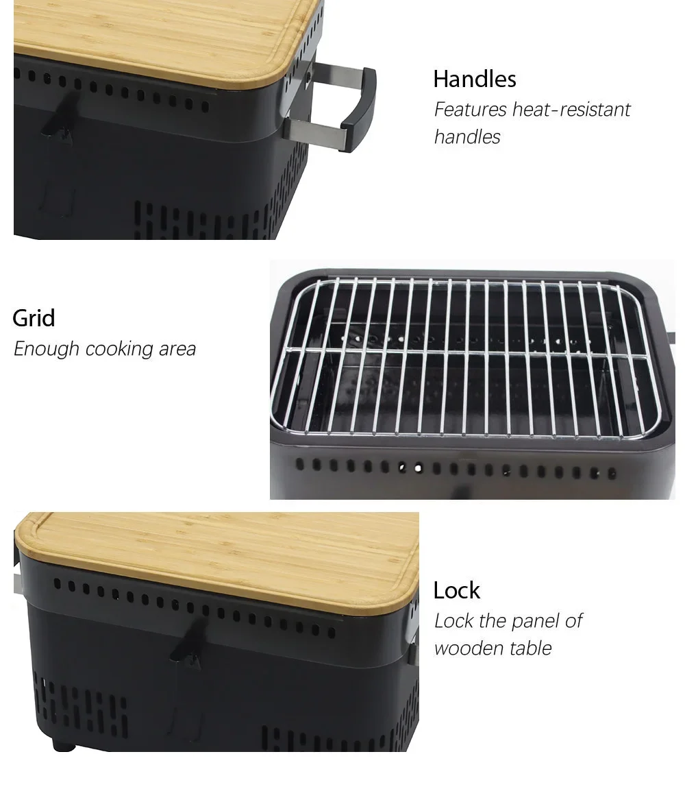# 야외 테이블탑 캠핑 휴대용 미니 숯불 바베큐 그릴  - Camping Cooking Materials 리뷰 및 가격