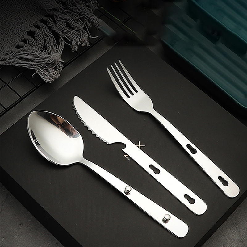 3개 세트 휴대용 스테인리스 식기 접이식 나이프 수저  - Camping Cooking And Dining Set 리뷰 및 가격