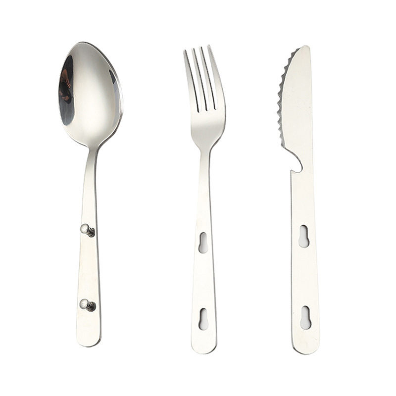 3개 세트 휴대용 스테인리스 식기 접이식 나이프 수저  - Camping Cooking And Dining Set 리뷰 및 가격