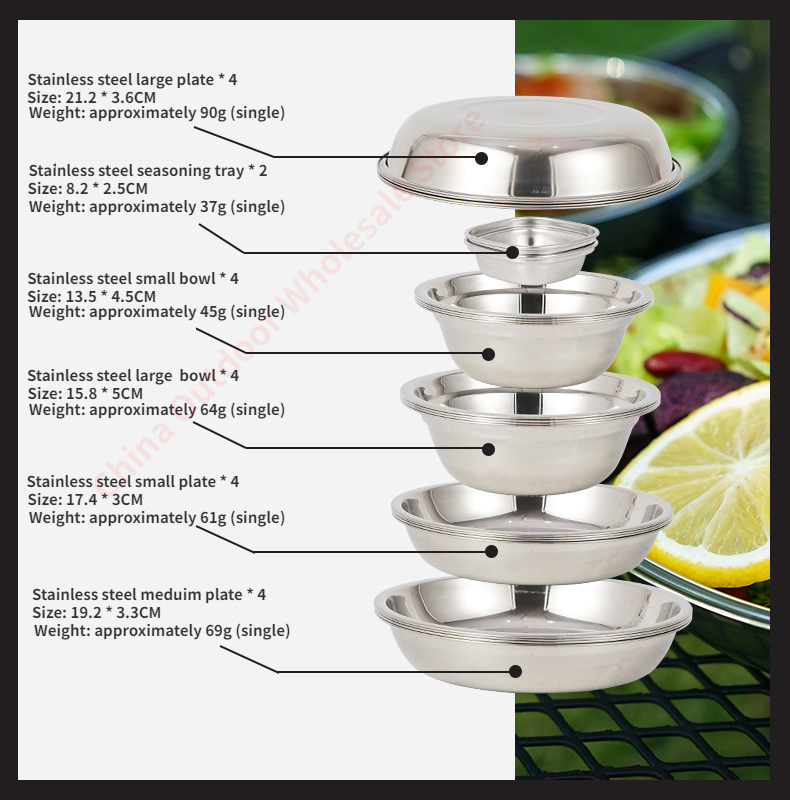 새로운 캠핑용 휴대용 식기 세트 22종 야외 캠핑 식기 - Camping Cooking And Dining Set 리뷰 및 가격