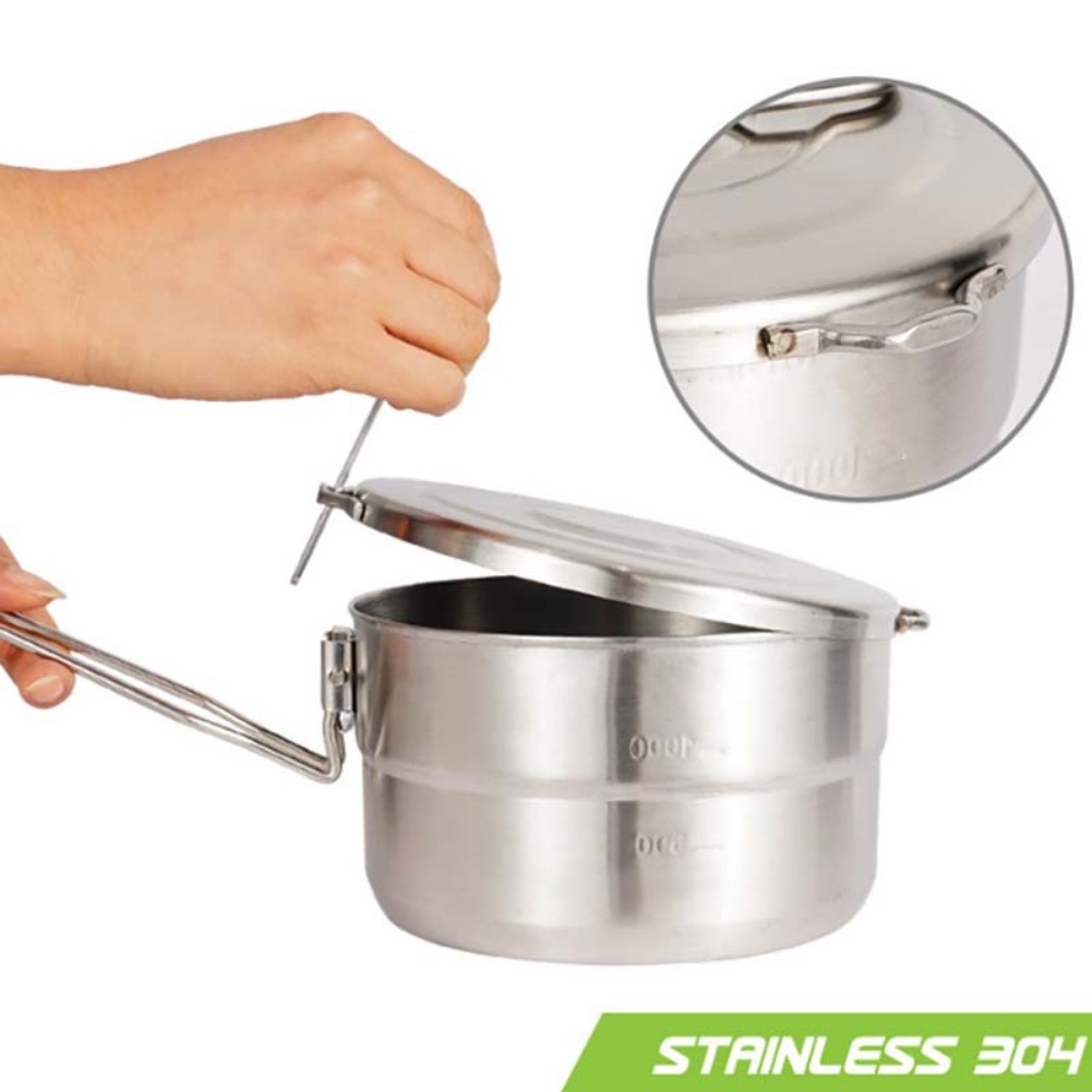 접이식 손잡이가 있는 304급 스테인리스 스틸 야외용  - Camping Cooking Materials 리뷰 및 가격